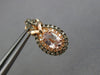 ESTATE .80CT WHITE & CHOCOLATE DIAMOND & AAA MORGANITE 14KT ROSE GOLD EARRINGS