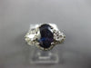 ESTATE 2.21CT DIAMOND & AAA ALEXANDRITE 18KT WHITE GOLD 3D OVAL ENGAGEMENT RING
