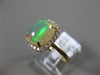 WIDE 2.35CT DIAMOND & AAA AUSTRALIAN OPAL 14KT YELLOW GOLD HALO ENGAGEMENT RING