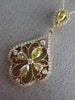 LARGE 1.41CT WHITE & FANCY YELLOW DIAMOND 18KT YELLOW & ROSE GOLD FLOWER PENDANT