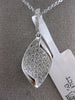 ESTATE .37CT DIAMOND 18KT WHITE GOLD 3D TWISTED MARQUISE FLOATING PENDANT CHAIN