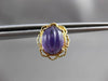 ANTIQUE LARGE 5.0CT AAA AMETHYST 14KT YELLOW GOLD STUD FLOWER EARRINGS #23830