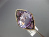 ESTATE LARGE 10.83CT DIAMOND & AAA PINK AMETHYST 14KT WHITE GOLD 3D FLOWER RING