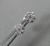 ESTATE .25CT DIAMOND 14KT WHITE GOLD 3D CLASSIC CLUSTER FLOWER STUD EARRINGS