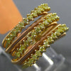 .91CT FANCY YELLOW DIAMOND 18K ROSE & YELLOW GOLD 3D MULTI ROW ANNIVERSARY RING
