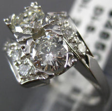 ANTIQUE LARGE 1.26CT OLD MINE DIAMOND PLATINUM WEDDING ANNIVERSARY RING #11141