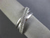 ESTATE WIDE .54CT DIAMOND 14KT WHITE GOLD 3D MULTI ROW CRISS CROSS INFINITY RING