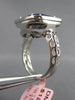 ESTATE LARGE 5.52CT DIAMOND & AAA SODALITE 14KT WHITE GOLD 3D OPEN FILIGREE RING
