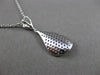 ESTATE LARGE .45CT DIAMOND 14KT WHITE GOLD 3D PEAR FLOATING DROP PENDANT & CHAIN