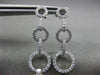 ESTATE .65CT DIAMOND 14KT WHITE GOLD 3D CIRCLE OF LIFE JOURNEY HANGING EARRINGS