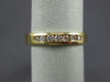 ESTATE .28CT DIAMOND 14K YELLOW GOLD 7 STONE CHANNEL ANNIVERSARY RING 3mm #14599
