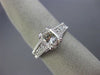 ESTATE 1.52CT ROUND & CUSHION DIAMOND 14KT WHITE GOLD 3D LUCIDA ENGAGEMENT RING