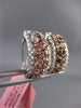 ESTATE LARGE 4.35CT WHITE & PINK DIAMOND 18KT WHITE & ROSE GOLD CLIP ON EARRINGS