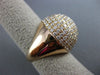 ESTATE EXTRA LARGE 4.16CT DIAMOND 18KT ROSE GOLD 3D PAVE CIRCULAR DOME FUN RING