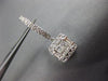 ESTATE LARGE 1.50CT DIAMOND 18KT WHITE GOLD 3D SQUARE CLUSTER HANGING EARRINGS