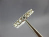 ESTATE 1.08CT DIAMOND 14KT WHITE GOLD 3D NINE STONE COMFORT FIT ANNIVERSARY RING