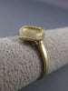 ESTATE .15CT DIAMOND 14KT YELLOW GOLD 3D CLASSIC LEAF MATTE & SHINY RING 11mm