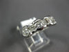 ESTATE 1.35CT ROUND & PRINCESS DIAMOND 14KT WHITE GOLD 3D ANNIVERSARY RING #1849