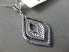 ESTATE .50CT DIAMOND 14KT WHITE GOLD 3D MICRO PAVE TEAR DROP FLOATING PENDANT