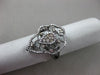 ANTIQUE .51CT WHITE & FANCY COLOR DIAMOND 14KT BLACK GOLD 3D FILIGREE FUN RING