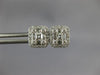 .54CT DIAMOND 18KT WHITE GOLD 3D ROUND & BAGUETTE CLUSTER SQUARE STUD EARRINGS
