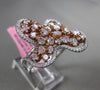ESTATE EXTRA LARGE 2.70CT WHITE & PINK DIAMOND 18KT ROSE GOLD 3D BUTTERFLY RING