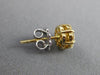 ESTATE 1.15CT DIAMOND 14K YELLOW GOLD CLASSIC FLOWER CLUSTER STUD EARRINGS 24554