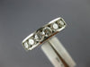 ESTATE LARGE 2.0CT DIAMOND PLATINUM CLASSIC 5mm 6 STONE ROUND CHANNEL MENS RING