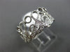 ESTATE .22CT DIAMOND 14KT WHITE GOLD 3D FILIGREE MUSICAL NOTE ETERNITY FUN RING