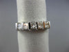 ESTATE .65CT DIAMOND 14KT WHITE GOLD 3D 5 STONE WEDDING ANNIVERSARY RING #1210