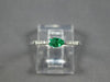 ESTATE .26CT DIAMOND & AAA EMERALD 14K WHITE GOLD 3D ROUND & PEAR SHAPE FUN RING