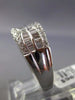 ESTATE WIDE 2.13CT ROUND & BAGUETTE DIAMOND 18KT WHITE GOLD 3D ANNIVERSARY RING