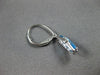 ESTATE 1.41CT DIAMOND & AAA BLUE TOPAZ 14K WHITE GOLD TRAPEZOID HANGING EARRINGS