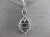 ESTATE .25CT DIAMOND 18KT WHITE GOLD SOLITAIRE INFINITY SEMI MOUNT LOVE PENDANT