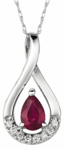 .56CT DIAMOND 14KT WHITE GOLD 3D ROUND & PEAR SHAPE INFINITY TEAR DROP PENDANT