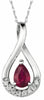.56CT DIAMOND 14KT WHITE GOLD 3D ROUND & PEAR SHAPE INFINITY TEAR DROP PENDANT