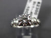 ANTIQUE .50CT OLD MINE DIAMOND 14KT WHITE GOLD FISHTAIL ENGAGEMENT RING #23339