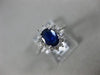 ESTATE 1.30CT DIAMOND & AAA SAPPHIRE 14KT YELLOW GOLD OVAL HALO ENGAGEMENT RING