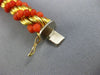 ANTIQUE WIDE & LONG CORAL 18KT YELLOW GOLD 3D SWIRL HANDCRAFTED ROPE BRACELET