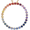 1.36CT AAA MULTI COLOR SAPPHIRE 18KT YELLOW GOLD CIRCLE OF LIFE FLOATING PENDANT