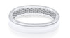 EXTRA LARGE 11.31CT DIAMOND 18KT WHITE GOLD MULTI ROW ETERNITY BANGLE BRACELET