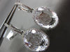 ESTATE LARGE 18.93CT DIAMOND & AAA CLEAR TOPAZ 14KT WHITE GOLD HANGING EARRINGS