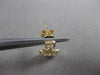ESTATE .62CT ROUND DIAMOND 14K YELLOW GOLD SQUARE HALO FLOATING HANGING EARRINGS