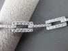 ESTATE WIDE 2.58CT DIAMOND 14KT WHITE GOLD RECTANGULAR CLASSIC TENNIS BRACELET