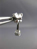 ESTATE .40CT DIAMOND 18KT WHITE GOLD 3D BEZEL BUTTERFLY HANGING EARRINGS #6417