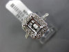 ESTATE WIDE .77CT DIAMOND 14KT WHITE GOLD 3D HALO SEMI MOUNT ENGAGEMENT RING