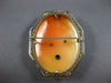 ANTIQUE LARGE .07CT DIAMOND CLASSIC LADY FLOWER CAMEO PIN PENDANT #21437