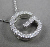 ESTATE LARGE .44CT DIAMOND 14KT WHITE GOLD 3D PAVE " G " FLOATING PENDANT #1724