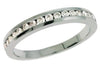 ESTATE .29CT DIAMOND 14KT WHITE GOLD 3D CLASSIC CHANNEL ANNIVERSARY RING