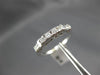 ESTATE .45CT ROUND & BAGUETTE DIAMOND 14KT WHITE GOLD 3D ANNIVERSARY RING #4721